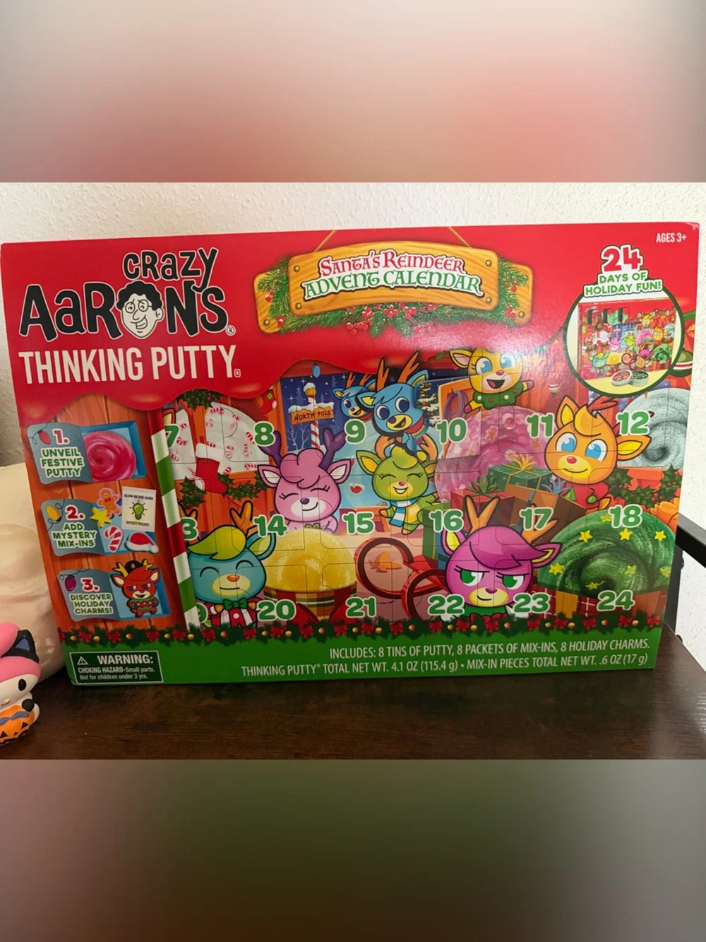 Crazy Aaron’s Thinking Putty Santa's Reindeer Advent Calendar